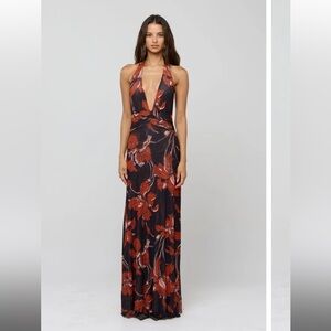 RESA Red and Black Floral Maxi Dress